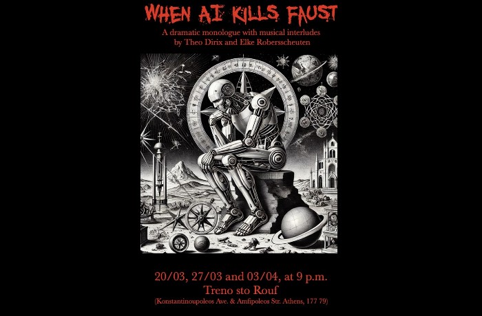 "Όταν η Τεχνητή Νοημοσύνη σκοτώνει τον Φάουστ": Μια συγκινητική lecture performance στο Θεατρικό Βαγόνι της Αμαξοστοιχίας-Θεάτρου το Τρένο στο Ρουφ